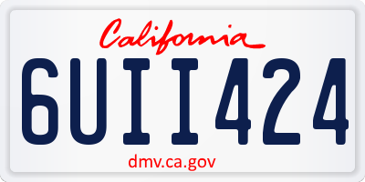 CA license plate 6UII424