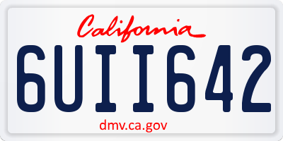 CA license plate 6UII642