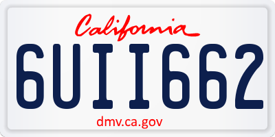 CA license plate 6UII662