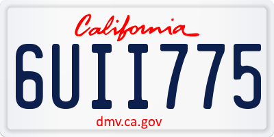 CA license plate 6UII775