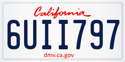 CA license plate 6UII797