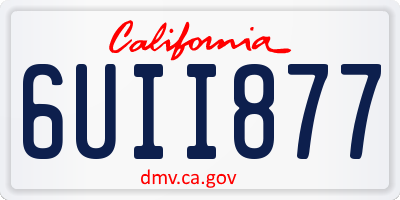 CA license plate 6UII877