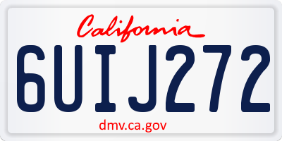 CA license plate 6UIJ272