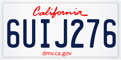 CA license plate 6UIJ276