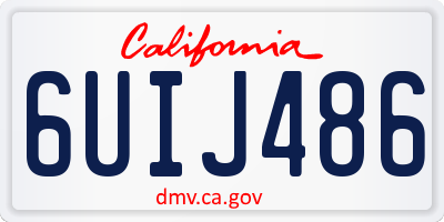 CA license plate 6UIJ486