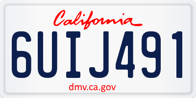 CA license plate 6UIJ491