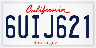 CA license plate 6UIJ621