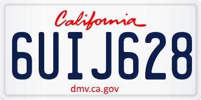 CA license plate 6UIJ628
