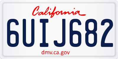 CA license plate 6UIJ682