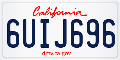 CA license plate 6UIJ696