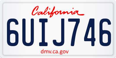 CA license plate 6UIJ746