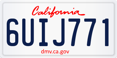 CA license plate 6UIJ771