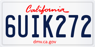 CA license plate 6UIK272