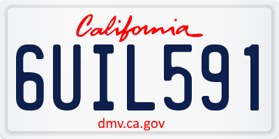 CA license plate 6UIL591