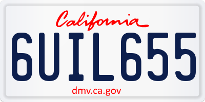 CA license plate 6UIL655