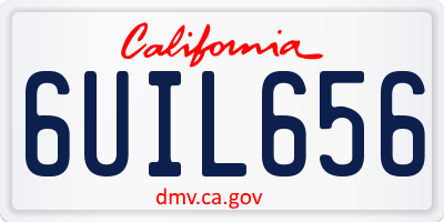 CA license plate 6UIL656