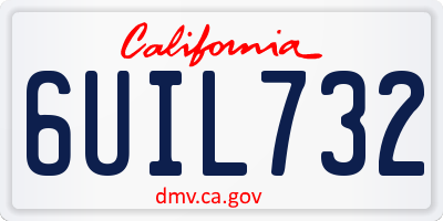 CA license plate 6UIL732