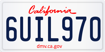 CA license plate 6UIL970