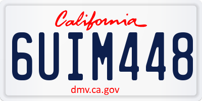 CA license plate 6UIM448