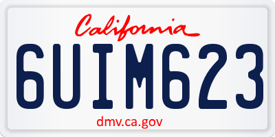 CA license plate 6UIM623