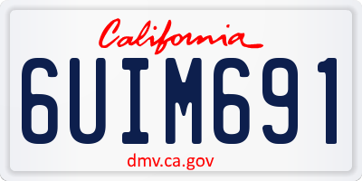 CA license plate 6UIM691