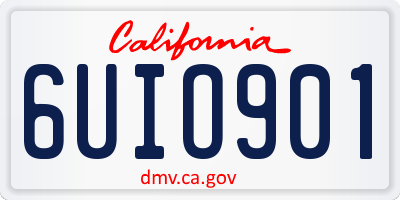 CA license plate 6UIO901