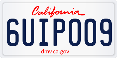 CA license plate 6UIP009