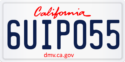 CA license plate 6UIP055