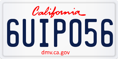 CA license plate 6UIP056