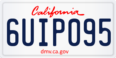 CA license plate 6UIP095