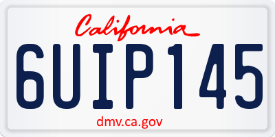 CA license plate 6UIP145