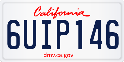 CA license plate 6UIP146