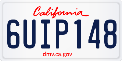 CA license plate 6UIP148