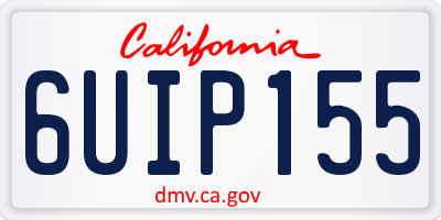 CA license plate 6UIP155