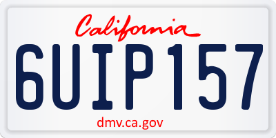 CA license plate 6UIP157