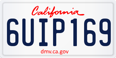 CA license plate 6UIP169