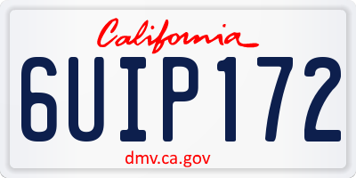 CA license plate 6UIP172