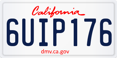 CA license plate 6UIP176