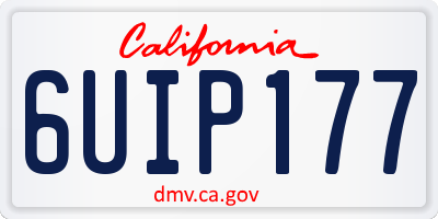 CA license plate 6UIP177