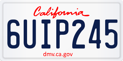 CA license plate 6UIP245