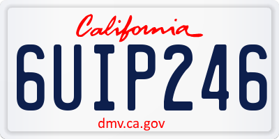 CA license plate 6UIP246