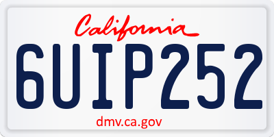 CA license plate 6UIP252