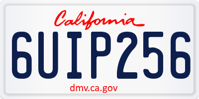 CA license plate 6UIP256