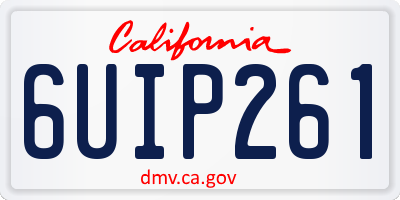 CA license plate 6UIP261