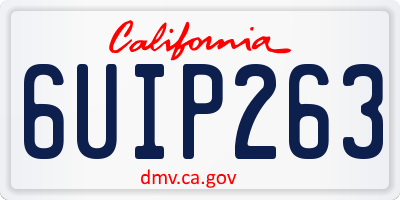 CA license plate 6UIP263