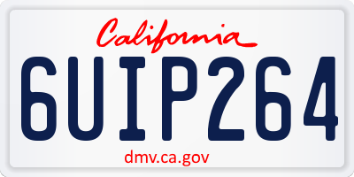 CA license plate 6UIP264