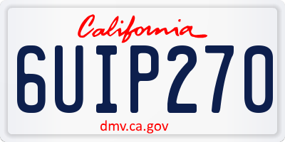 CA license plate 6UIP270