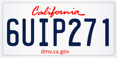 CA license plate 6UIP271