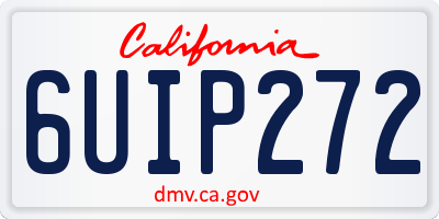 CA license plate 6UIP272