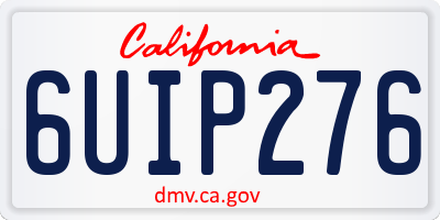 CA license plate 6UIP276